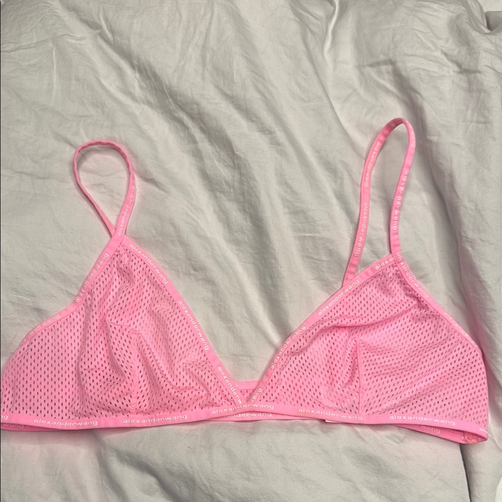 Alexander Wang Pink Mesh Bralette